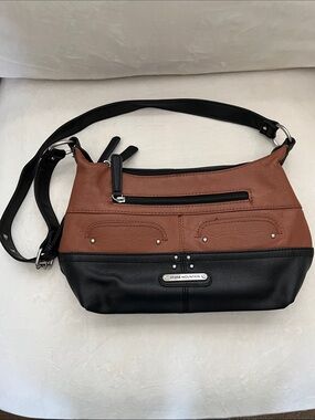 Stone Mountain Brown and Black Shoulder Handbag